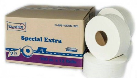 กระดาษชำระม้วนใหญ่ RiverPro JRT Special 2 ชั้น 300 เมตร (ปรุ)