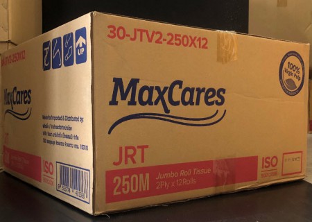 กระดาษชำระม้วนใหญ่ MaxCares JRT 250M