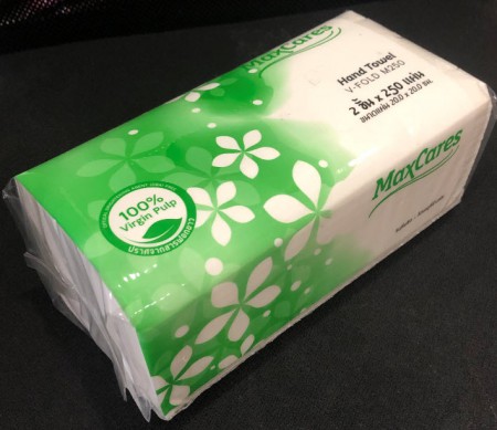 กระดาษเช็ดมือ MaxCares V-FOLD M250