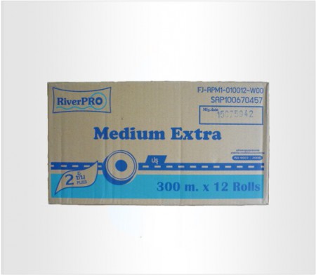 กระดาษชำระม้วนใหญ่ RiverPro JRT Medium 2 ชั้น 300 เมตร (ปรุ)