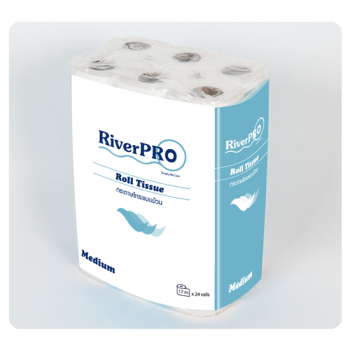 กระดาษชำระม้วนเล็ก RiverPro Medium 144 ม้วน (17m.)