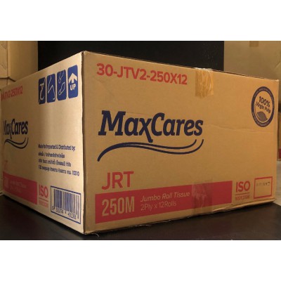 กระดาษชำระม้วนใหญ่ MaxCares JRT 250M