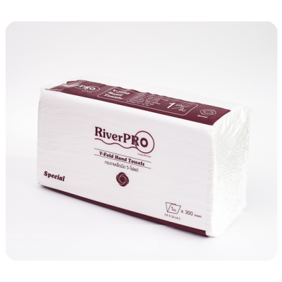 กระดาษเช็ดมือ RiverPro V-Fold Special 1 ชั้น
