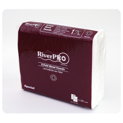 กระดาษเช็ดมือ RiverPro Z-Fold 1 ชั้น